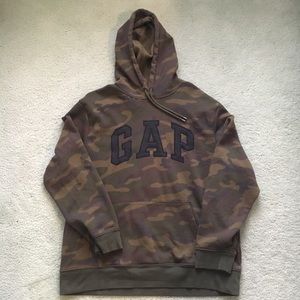 Camouflage GAP Logo Fleece Pullover Hoodie